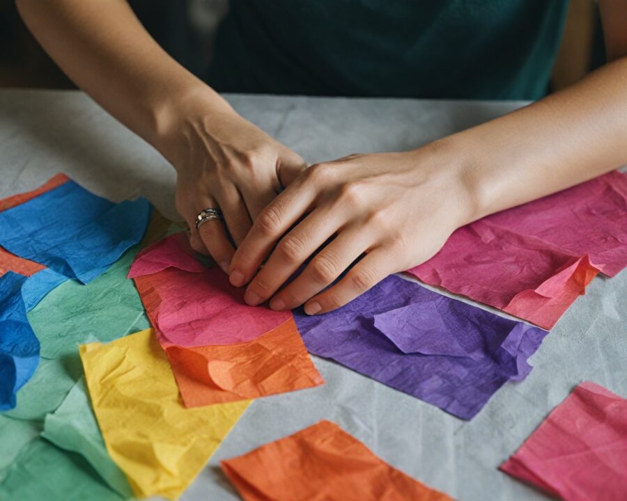 Papel seda: técnicas de colagem e como evitar rasgos