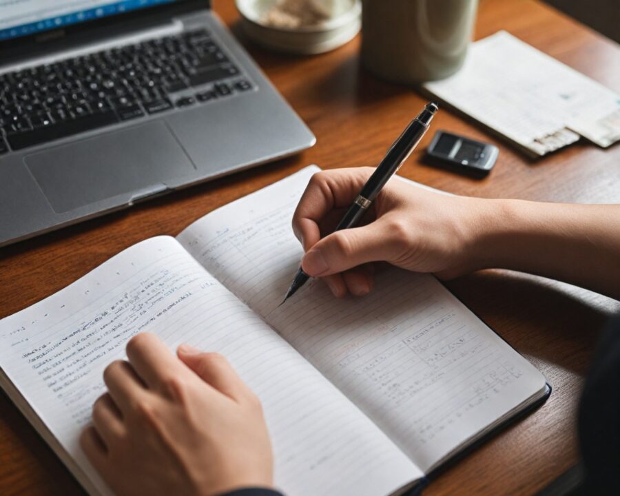 Caderno de finanças em papel: modelo simples e eficaz