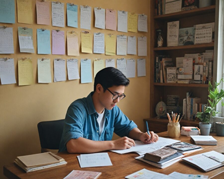 Como criar uma rotina de estudo no papel com fichas caseiras