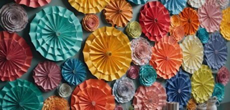 Decoração de parede com rosetas de papel: guia completo