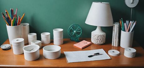 Como reaproveitar rolos de papel para organizar cabos e canetas