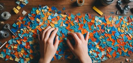 Como usar retalhos para criar mosaicos de papel incríveis
