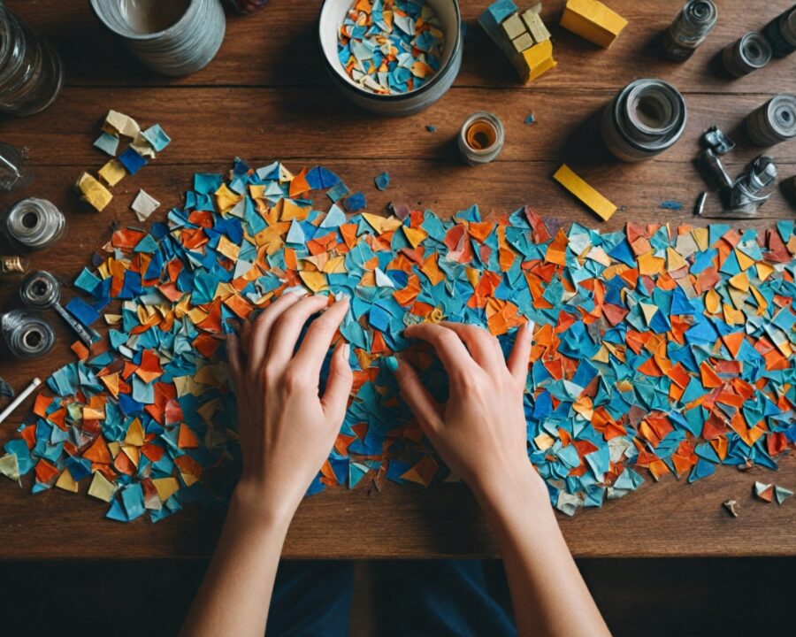 Como usar retalhos para criar mosaicos de papel incríveis