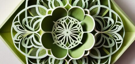 Kirigami em Papel Reciclado Texturizado: Arte e Sustentabilidade