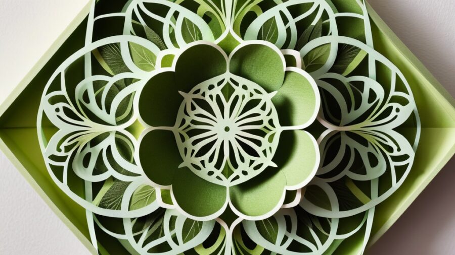 Kirigami em Papel Reciclado Texturizado: Arte e Sustentabilidade